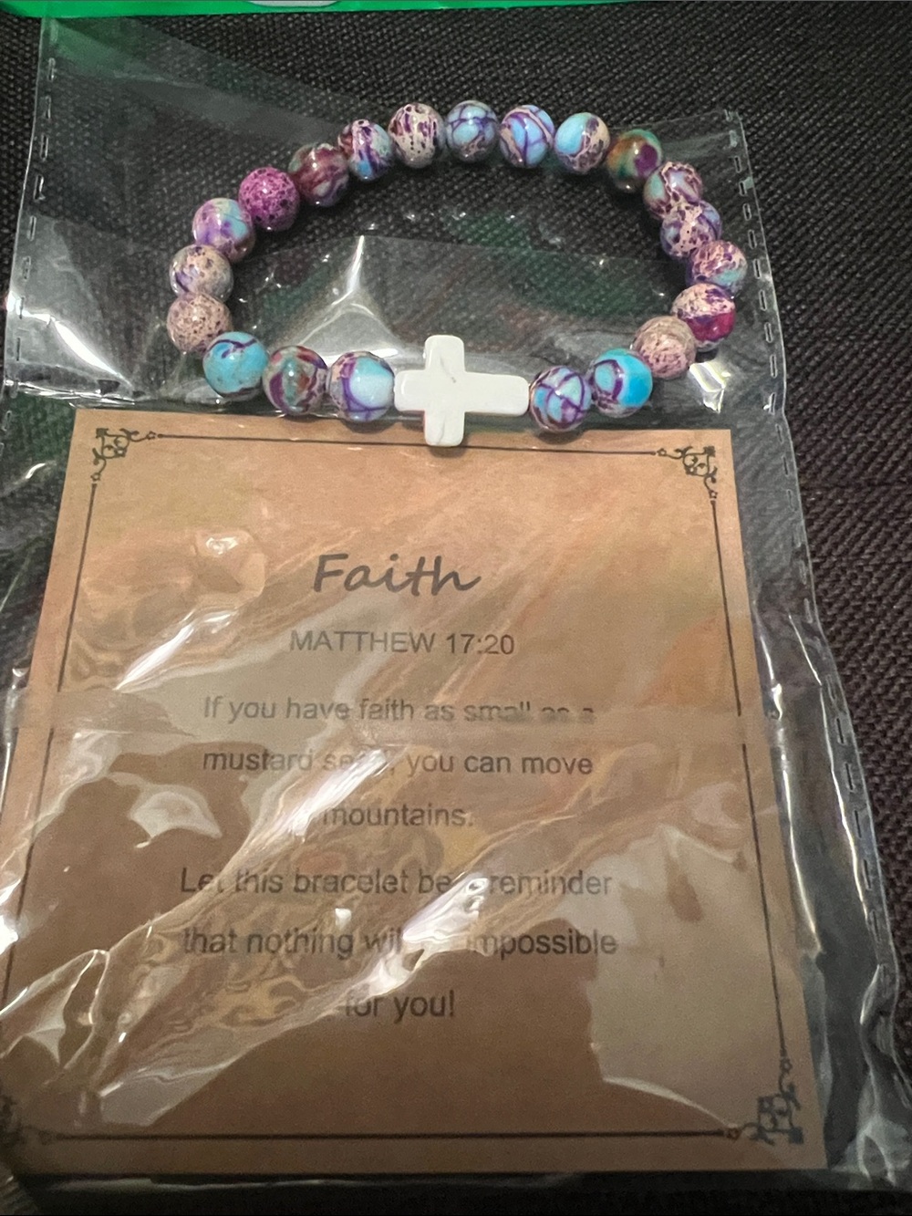 #2514**Faith Women multiple natural stone bead bracelet - Picture 5 of 17